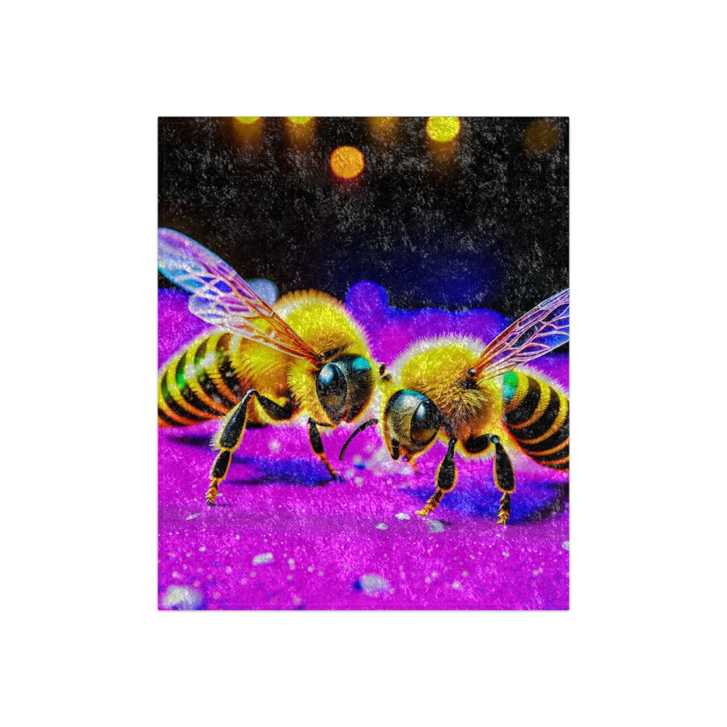 Crushed Velvet Blanket - Disco Bee