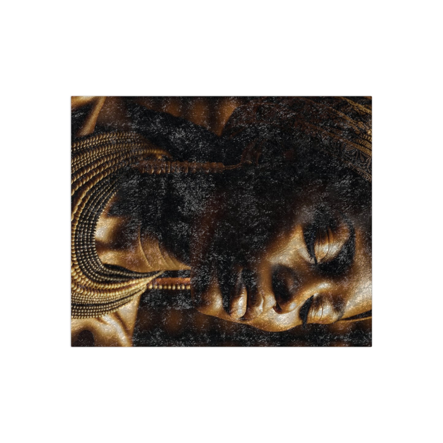 Crushed Velvet Blanket - Black Woman Goddess Level