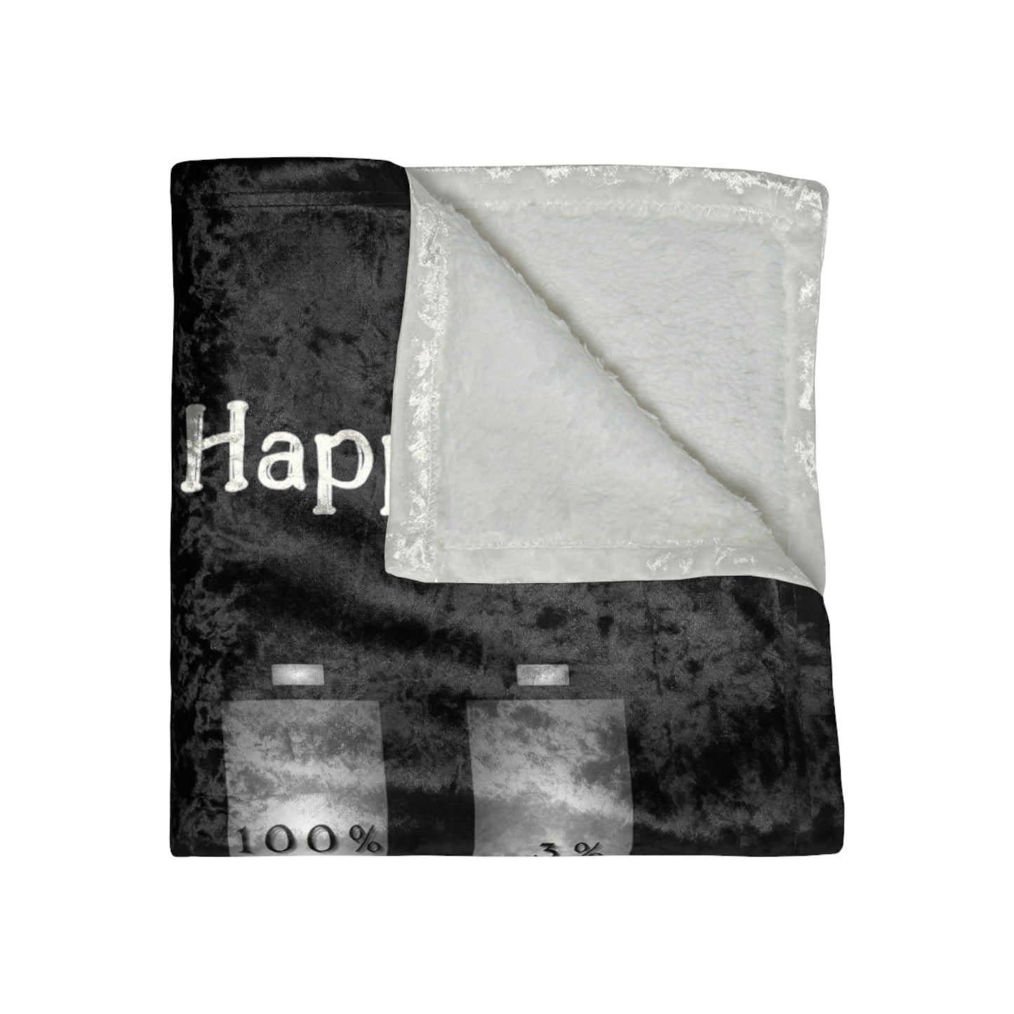Crushed Velvet Blanket - Battery of Happiness